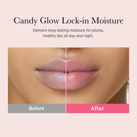 medicube before and after lips showing visible hydration and softer texture