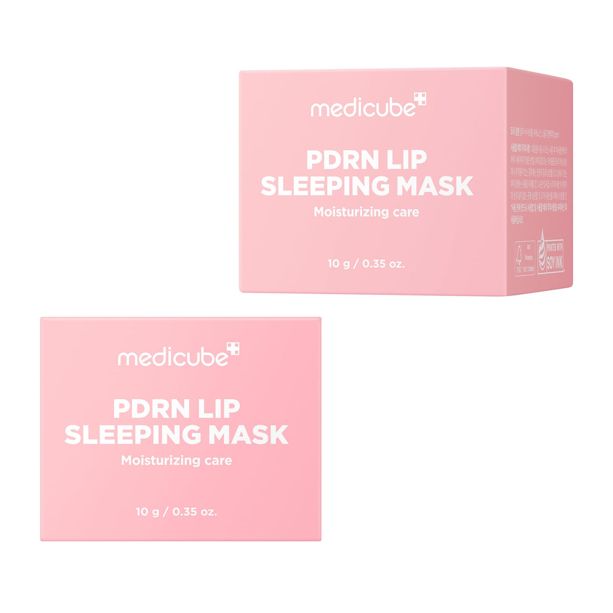 medicube on nightstand beside pillow showing overnight use for lasting moisture