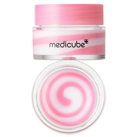 medicube open jar close-up showing creamy texture and easy spreadability benefit