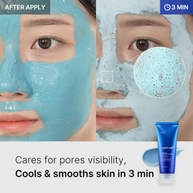 medicube mask being rinsed off demonstrating quick removal and refreshed skin