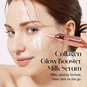 medicube milky serum texture on skin showing lightweight hydration