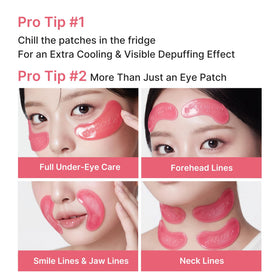 medicube patch on forehead and neck for multi-area hydration