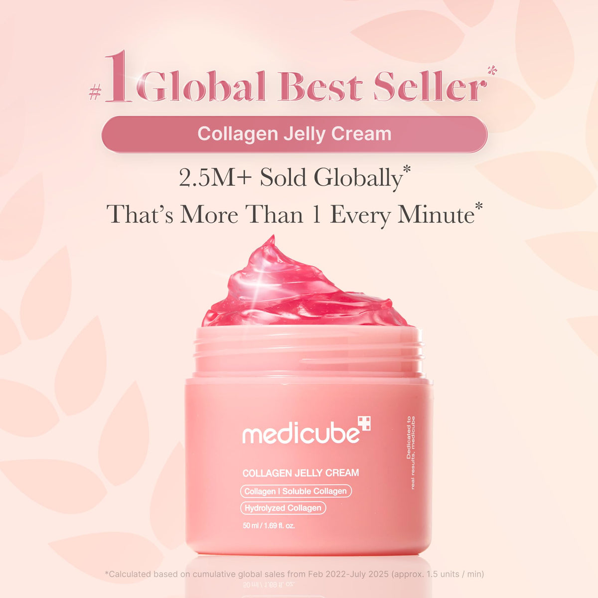medicube open jar texture close-up highlighting transparent jelly hydration benefit