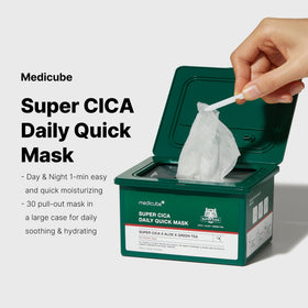 medicube open jar with visible sheets highlighting easy single-use convenience