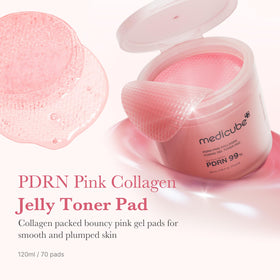 medicube open pouch displaying stacked pink gel pads for easy daily use