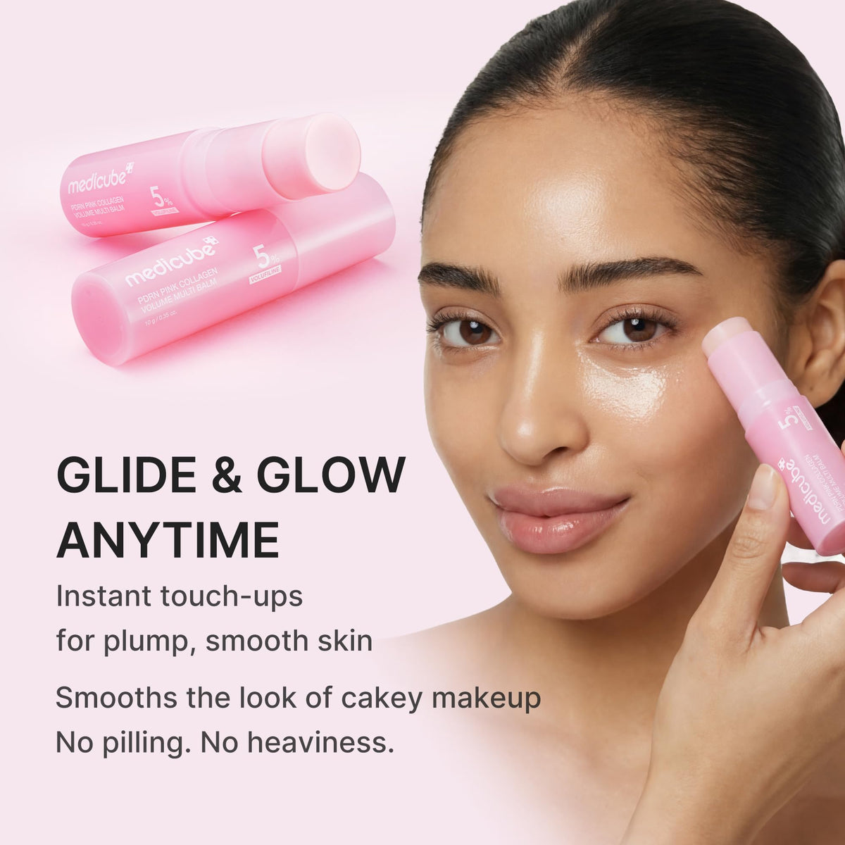 medicube packaging label close-up highlighting ingredient blend and active benefits