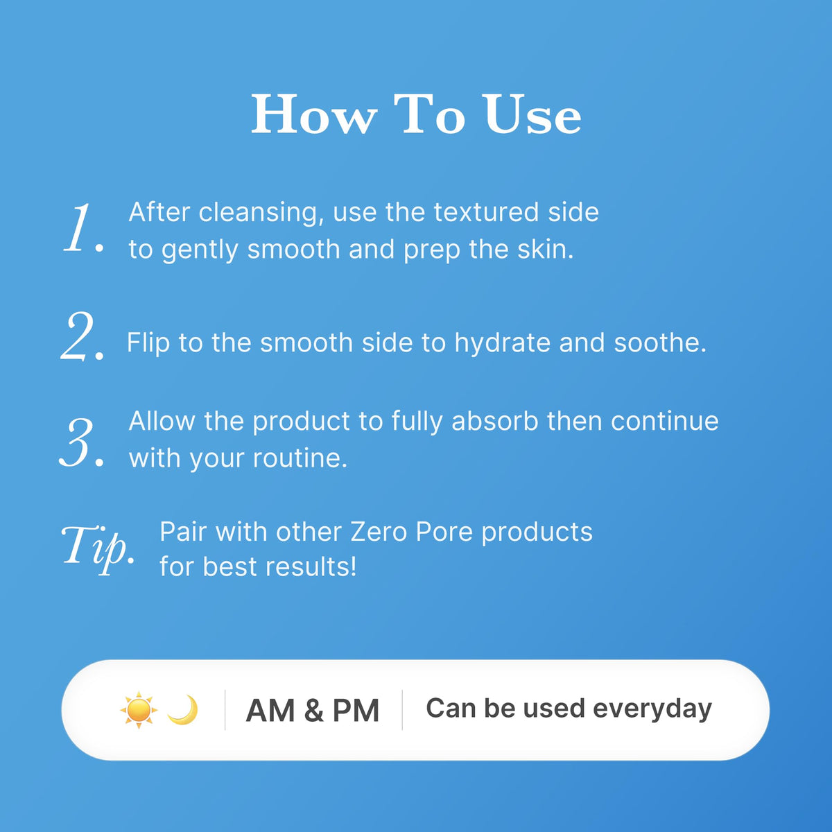 medicube pad being applied to cheek demonstrating quick pore care