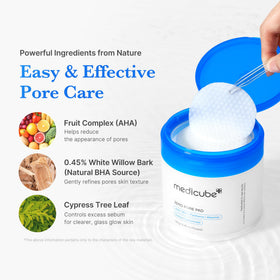 medicube silky pad close-up showing smooth finish that soothes skin post-exfoliation
