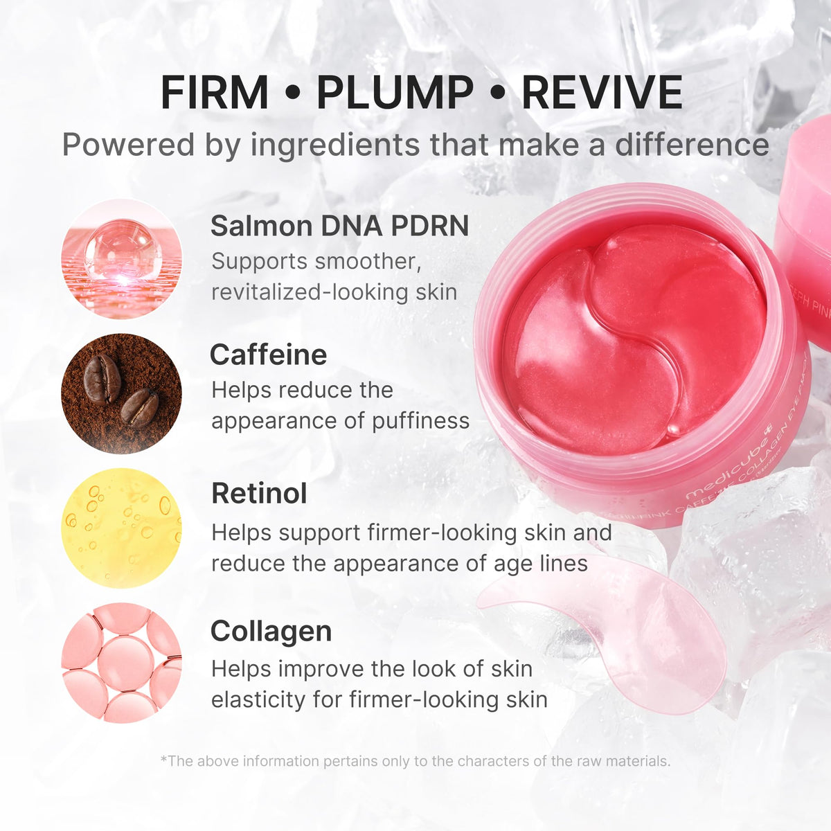 medicube patch applied under eye on model demonstrating comfortable fit and refreshment