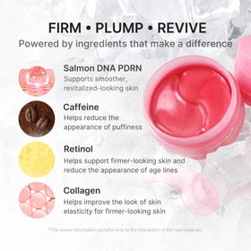 medicube patch applied under eye on model demonstrating comfortable fit and refreshment