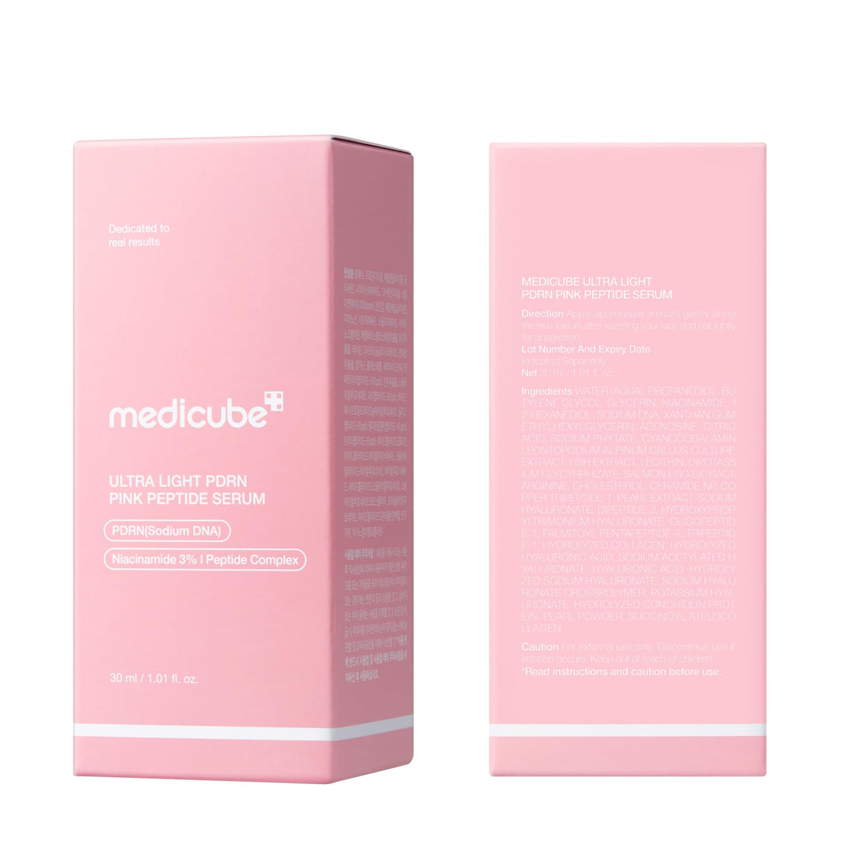 medicube packaging close-up highlighting product information clarity