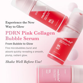 medicube dual-layer formula close-up showing distinct PDRN and collagen layers