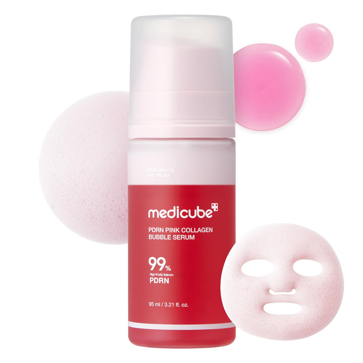 medicube bottle front view showing sleek packaging and quick absorption benefit