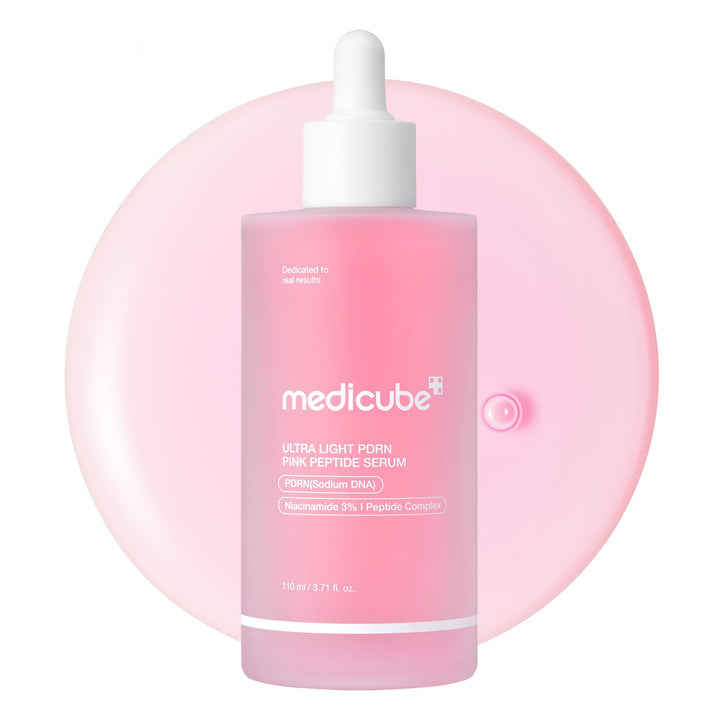 medicube bottle front view showing clean design and easy dispensing benefit