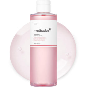 medicube front bottle view showing sleek packaging and soothing benefits