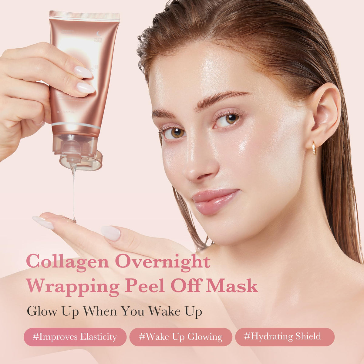 medicube peel-off demo of mask being removed for easy cleanup