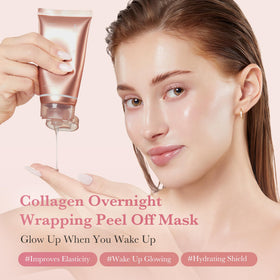 medicube peel-off demo of mask being removed for easy cleanup