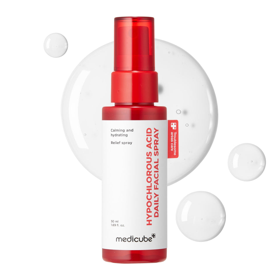 medicube front packaging showing calming facial mist and travel-ready size