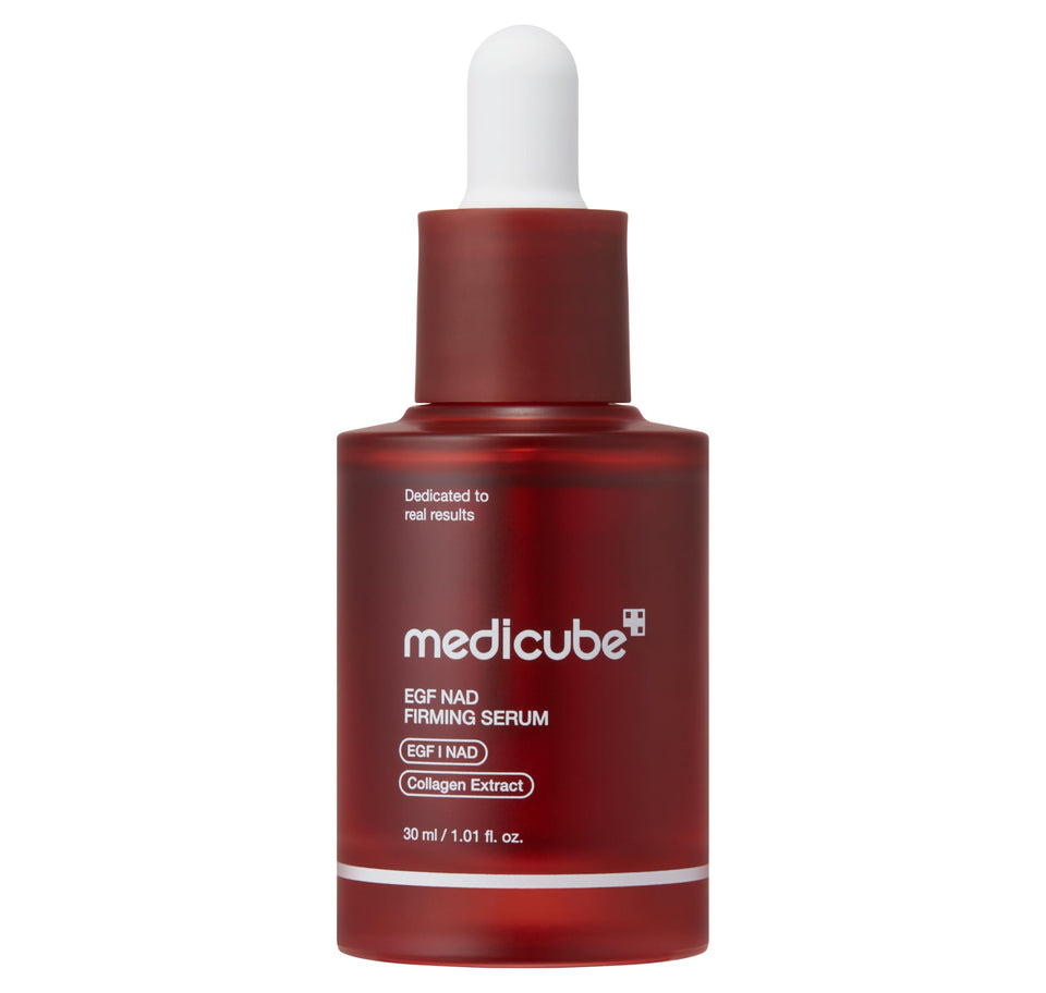 medicube front packaging showing bottle and box, highlighting premium look