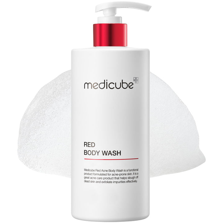 medicube front packaging showing bottle and label, clear product identity and benefits
