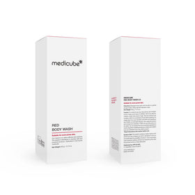medicube on bathroom shelf in lifestyle scene suggesting daily skincare routine