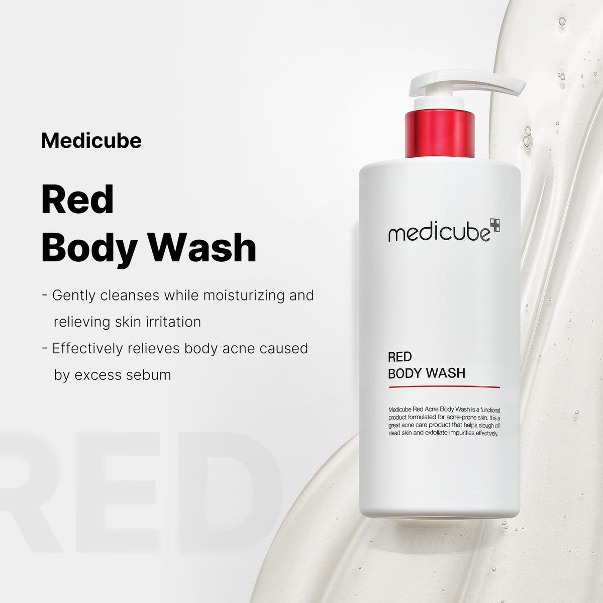 medicube pump close-up highlighting easy-dispense design for controlled usage