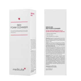 medicube before and after rinsed face showing reduced surface oil and cleaner skin