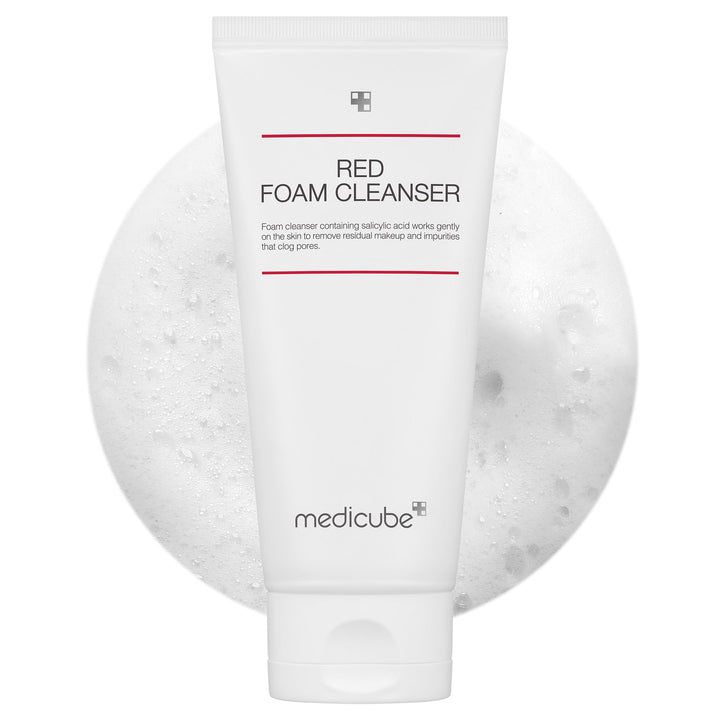 medicube front tube showing cleanser packaging and easy dispensing benefit