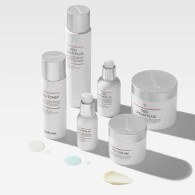 Medicube Red Serum 2.0 boxed packaging conveying Korean skincare presentation