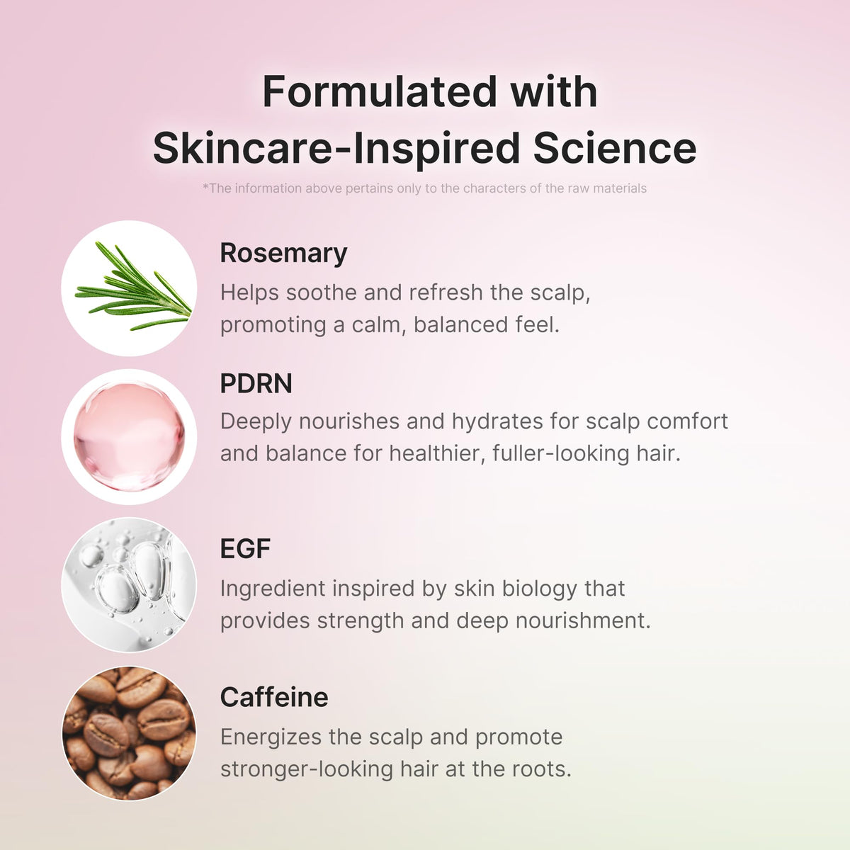 medicube scalp usage demonstration with hand applying serum to roots for targeted care