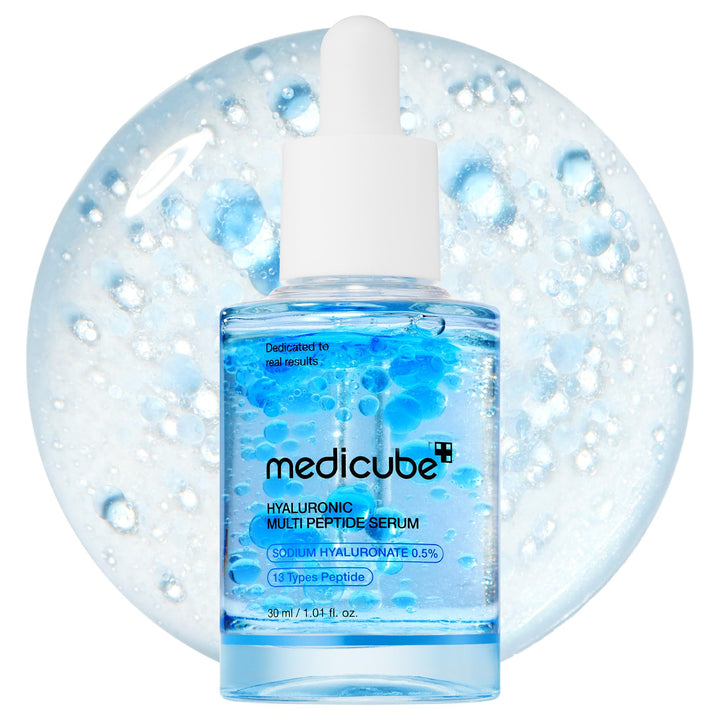 medicube front bottle view showing sleek package and hydration benefit
