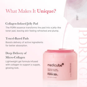 medicube single pad close-up showing jelly texture and smooth delivery