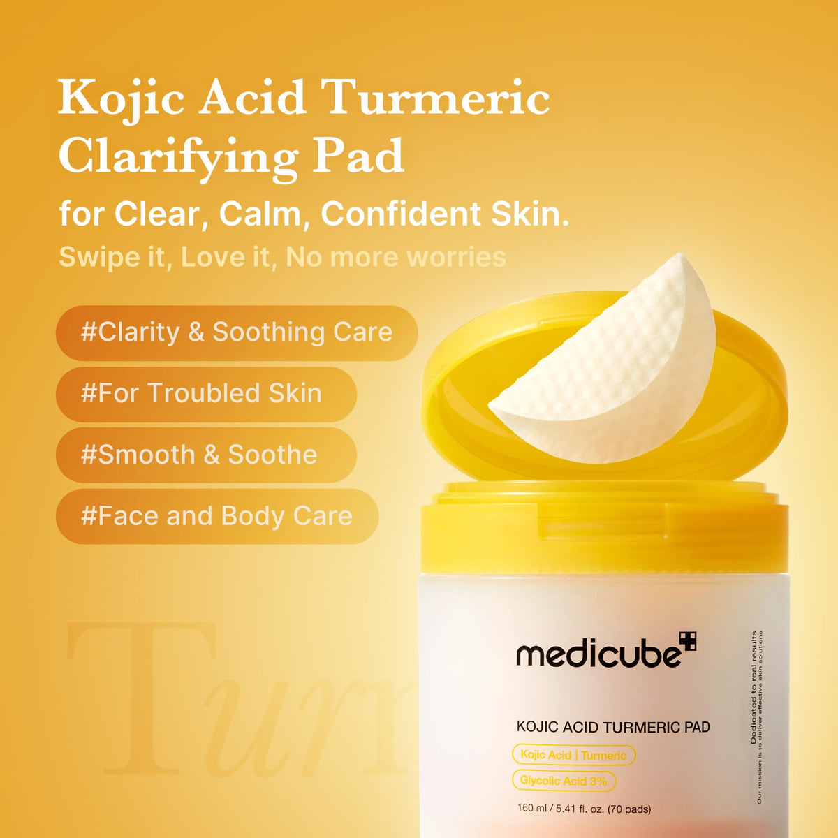 medicube single pad close-up texture highlighting gentle exfoliation