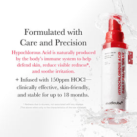 medicube size scale next to ruler indicating compact 4.22 fl oz portability