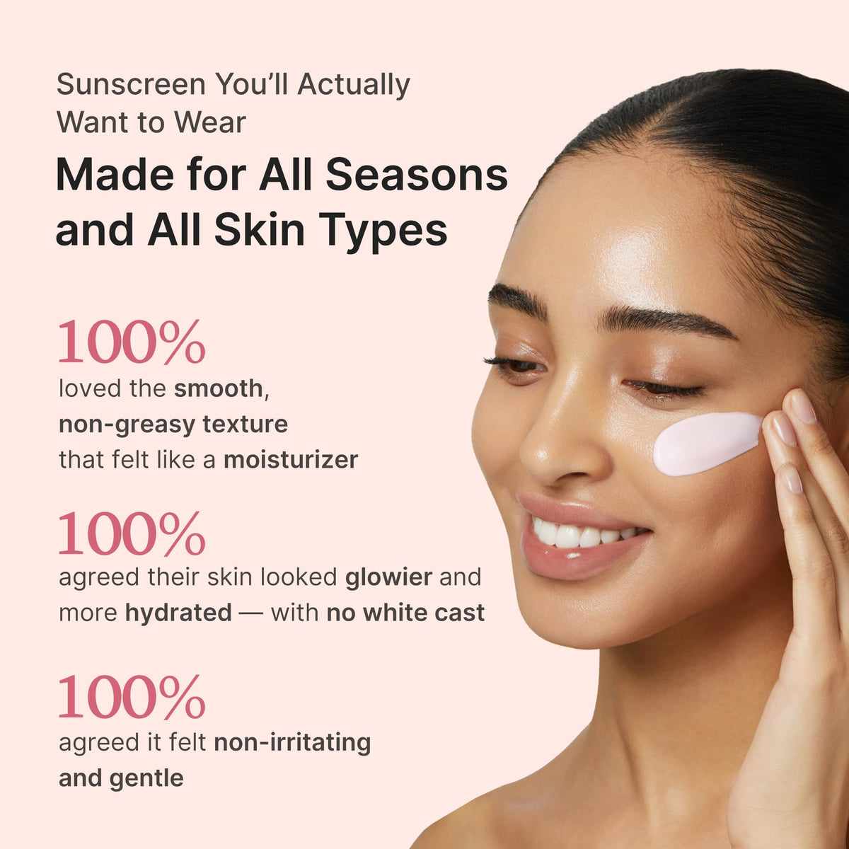 medicube used under makeup showing smooth primer benefit