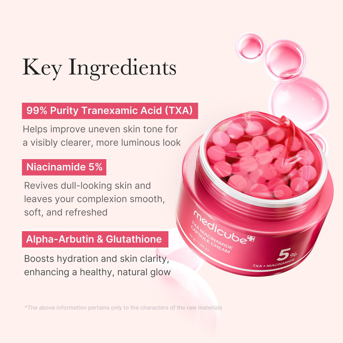 medicube close-up texture of red gel cream for smooth absorption benefit