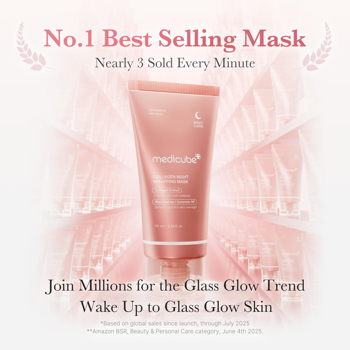 medicube texture close-up of creamy mask highlighting spreadability
