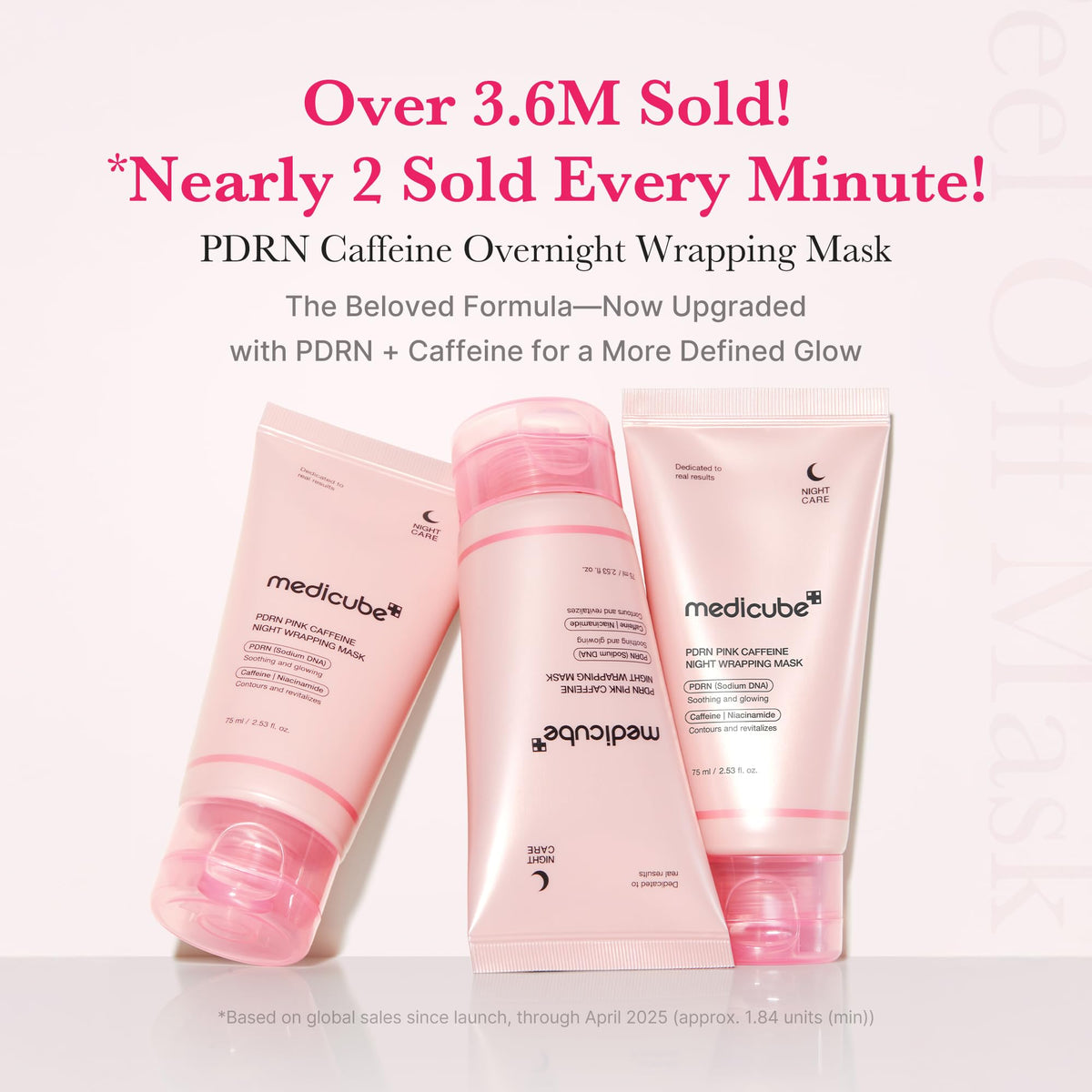 medicube texture close-up revealing pearl-pink film for smooth overnight coverage benefit