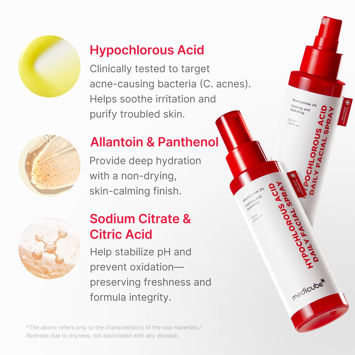 medicube texture droplet on hand illustrating lightweight, non-greasy feel
