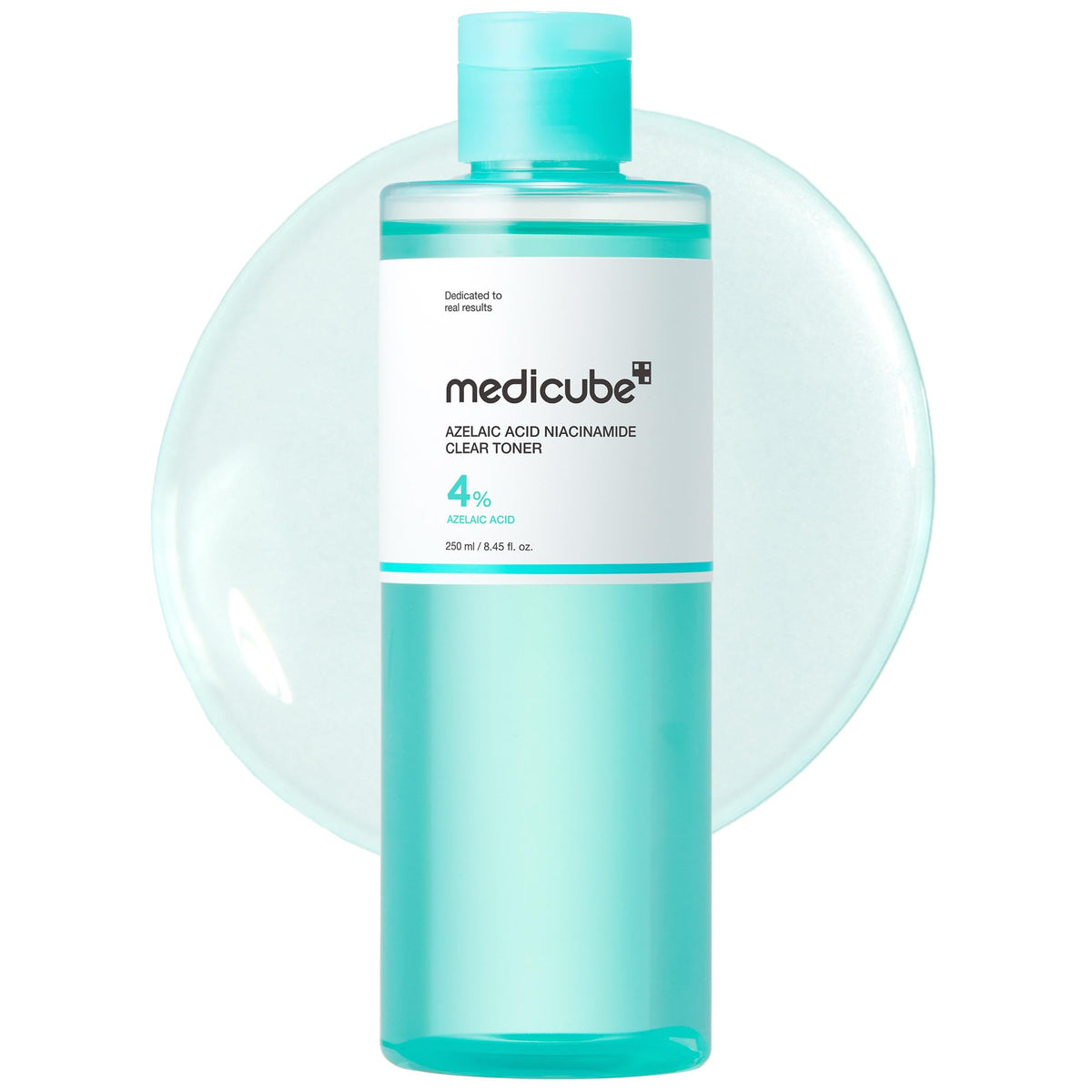 medicube front bottle showing full product and packaging, clarifies skin