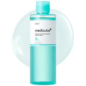 medicube front bottle showing full product and packaging, clarifies skin