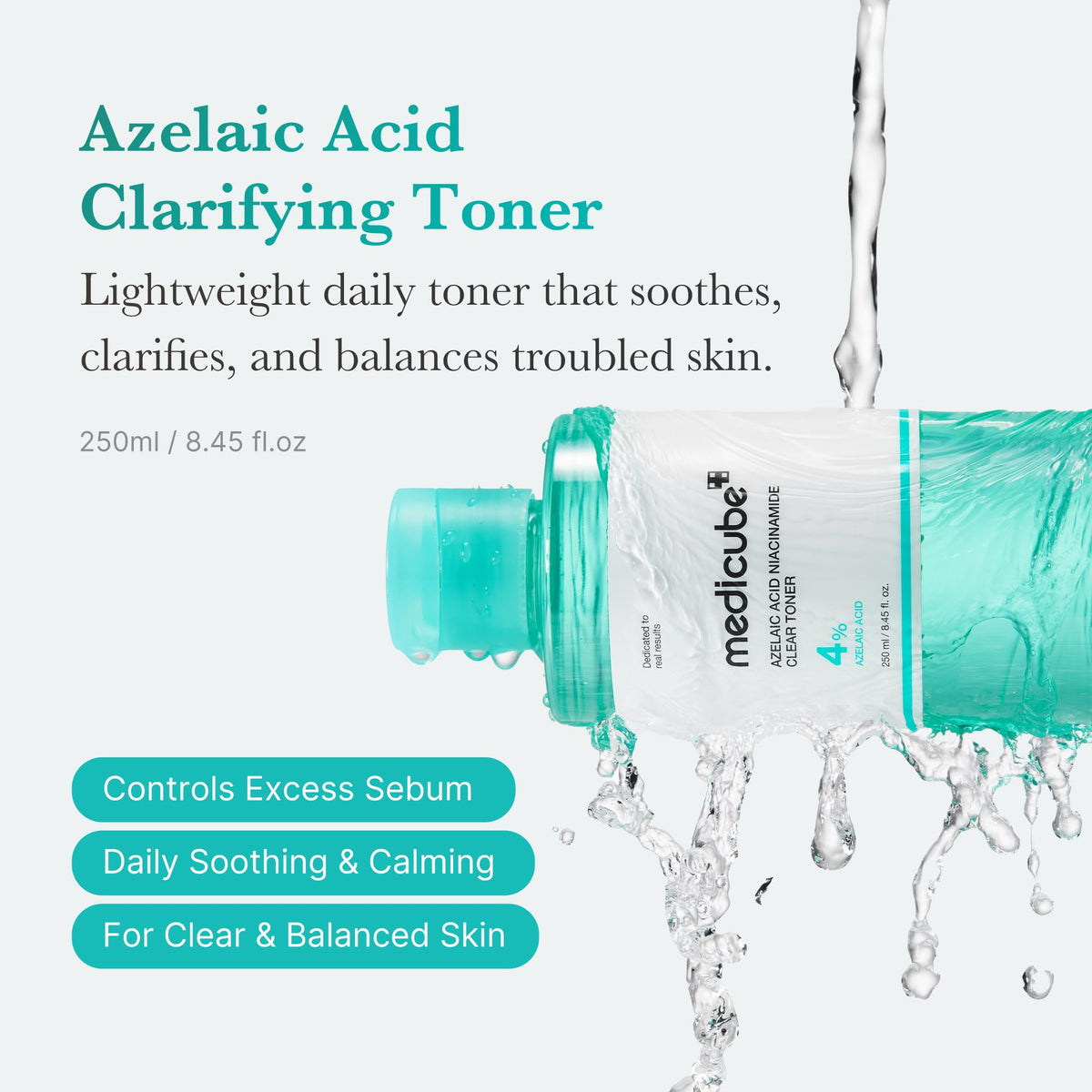 medicube label close-up highlighting active percentages and benefits