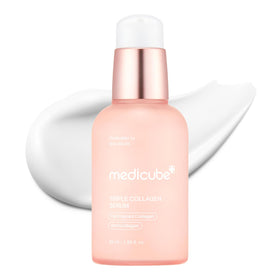 medicube bottle front view showing product and clear glass glow benefit