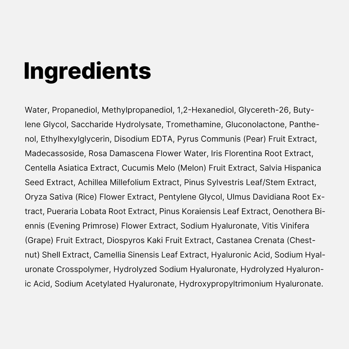 medicube tub label close-up showing directions and ingredient clarity
