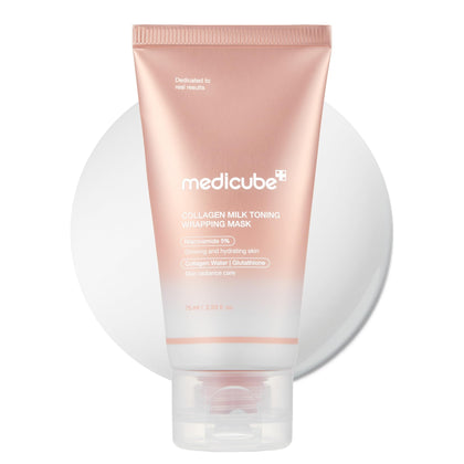medicube front packaging showing the mask tube for quick recognition and convenience