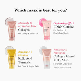 medicube ingredient display highlighting collagen and niacinamide for brighter tone