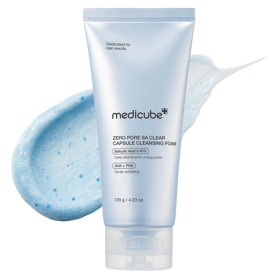 medicube front packaging showing cleanser and benefits