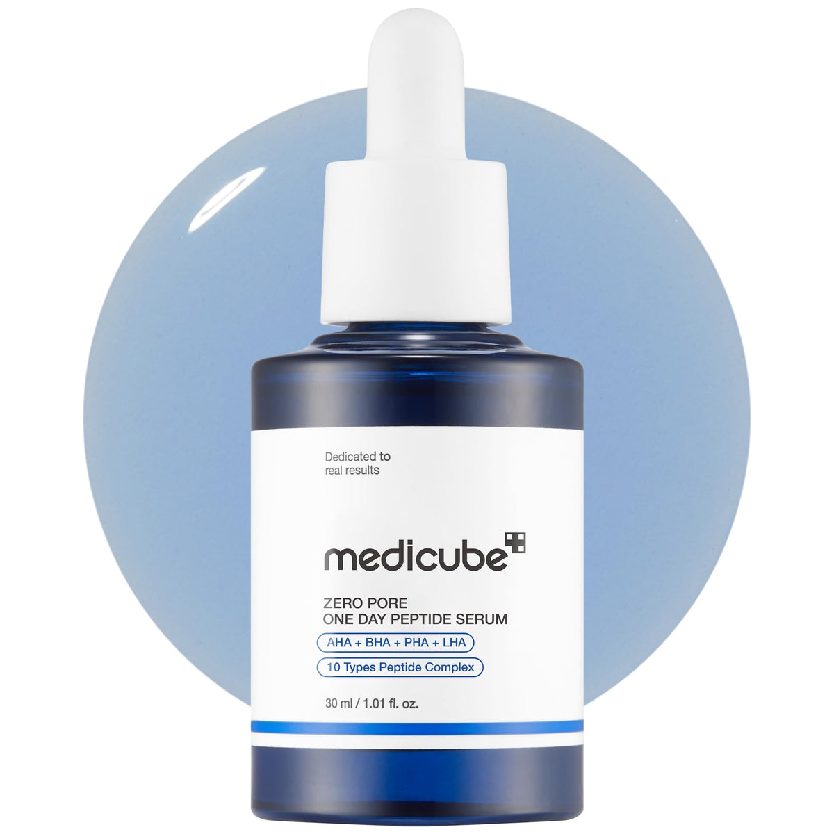 medicube front bottle showing serum and clean design for clear pores