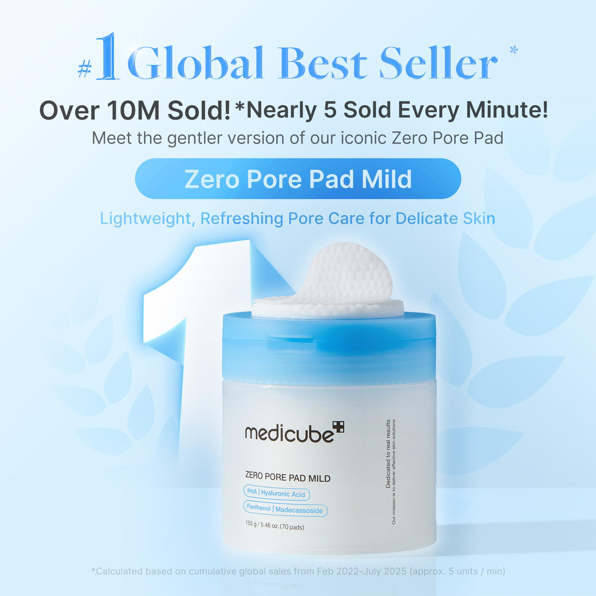 medicube open tub with pads stacked showing accessibility and count