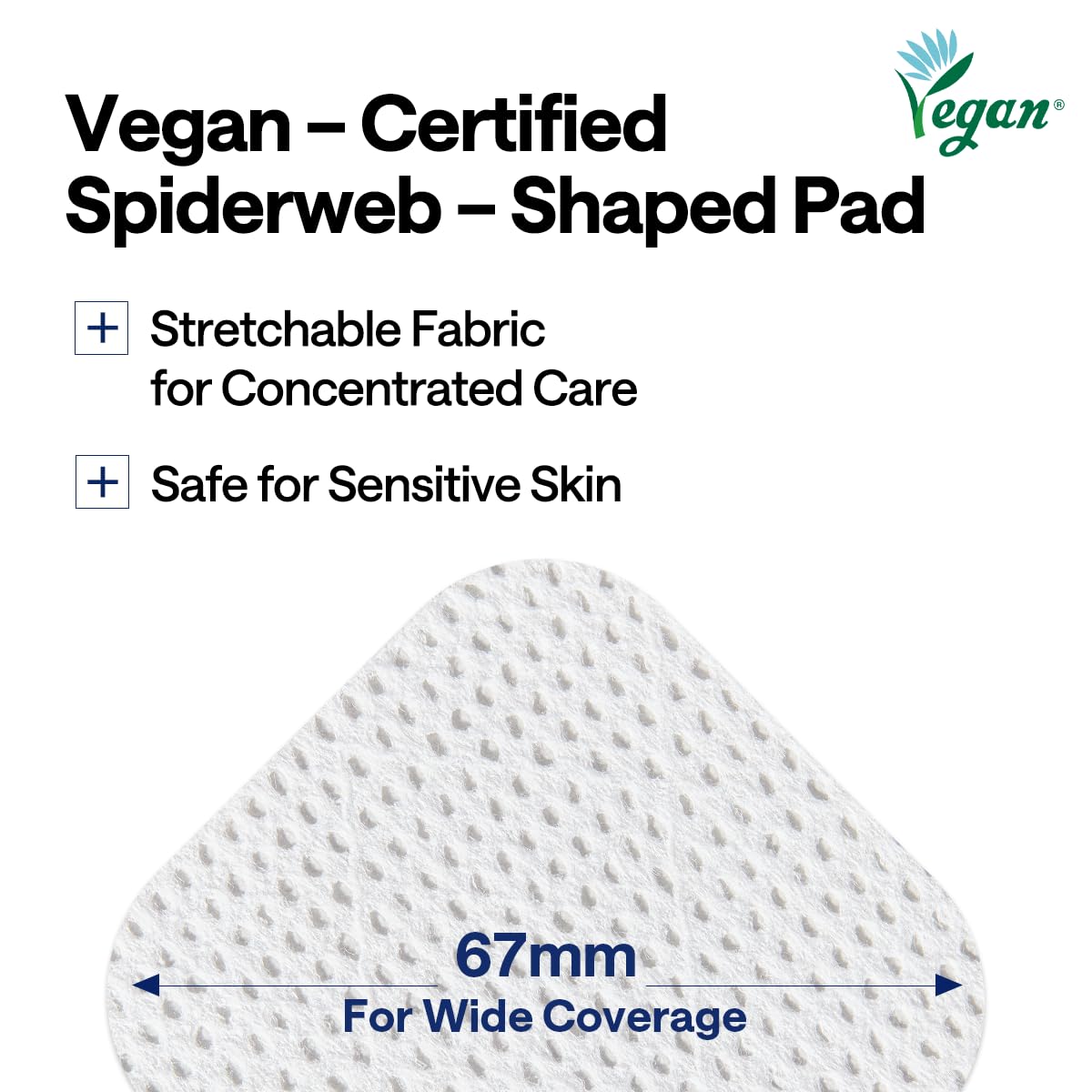 MEDIHEAL pad applied to cheek and forehead illustrating targeted lifting and smoothing effect